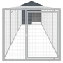 Chicken coop with galvanized steel gray enclosure 117x609x123 cm by vidaXL, Cages and habitats for small animals - Ref: Foro2...