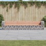 Gabion design garden bench Douglas fir wood 347x71x65.5cm by vidaXL, garden benches - Ref: Foro24-3196255, Price: 492,72 €, D...