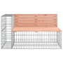 Gabion design garden bench Douglas fir wood 347x71x65.5cm by vidaXL, garden benches - Ref: Foro24-3196255, Price: 492,72 €, D...