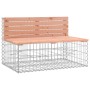 Gabion design garden bench Douglas fir wood 347x71x65.5cm by vidaXL, garden benches - Ref: Foro24-3196255, Price: 492,72 €, D...