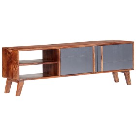 Gray Sheesham solid wood TV cabinet 140x30x35 cm by vidaXL, TV Furniture - Ref: Foro24-286369, Price: 178,41 €, Discount: %