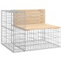 Garden bench design with solid pine wood gabions 287x71x65.5 cm by vidaXL, garden benches - Ref: Foro24-3196251, Price: 405,2...