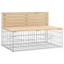 Garden bench design with solid pine wood gabions 287x71x65.5 cm by vidaXL, garden benches - Ref: Foro24-3196251, Price: 405,2...