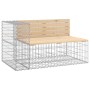 Gabion design garden bench solid pine wood 347x71x65.5 cm by vidaXL, garden benches - Ref: Foro24-3196254, Price: 479,43 €, D...