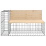 Gabion design garden bench solid pine wood 347x71x65.5 cm by vidaXL, garden benches - Ref: Foro24-3196254, Price: 479,43 €, D...