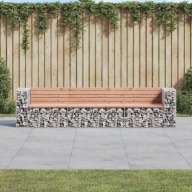 Gabion design garden bench Douglas fir wood 287x71x65.5cm by vidaXL, garden benches - Ref: Foro24-3196252, Price: 386,20 €, D...