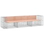 Gabion design garden bench Douglas fir wood 287x71x65.5cm by vidaXL, garden benches - Ref: Foro24-3196252, Price: 386,20 €, D...