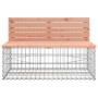 Gabion design garden bench Douglas fir wood 287x71x65.5cm by vidaXL, garden benches - Ref: Foro24-3196252, Price: 386,20 €, D...