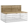 Garden bench with gabions impregnated pine wood 287x71x65.5 cm by vidaXL, garden benches - Ref: Foro24-3196253, Price: 413,43...