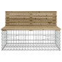 Garden bench with gabions impregnated pine wood 287x71x65.5 cm by vidaXL, garden benches - Ref: Foro24-3196253, Price: 413,43...