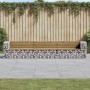 Garden bench with gabions impregnated pine wood 347x71x65.5 cm by vidaXL, garden benches - Ref: Foro24-3196256, Price: 508,02...