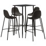 High table and stools set 5 pieces dark gray fabric by vidaXL, Furniture sets for kitchens and dining rooms - Ref: Foro24-279...