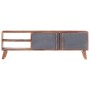 Gray Sheesham solid wood TV cabinet 140x30x35 cm by vidaXL, TV Furniture - Ref: Foro24-286369, Price: 178,41 €, Discount: %