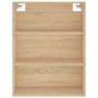 Tall plywood oak-colored highboard 69.5x34x180 cm by vidaXL, Sideboards - Ref: Foro24-3189320, Price: 151,17 €, Discount: %