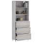 Aparador alto madera contrachapada gris sonoma 69,5x34x180 cm de vidaXL, Aparadores - Ref: Foro24-3189363, Precio: 152,47 €, ...