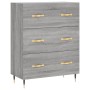 Aparador alto madera contrachapada gris sonoma 69,5x34x180 cm de vidaXL, Aparadores - Ref: Foro24-3189363, Precio: 152,47 €, ...