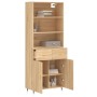 Aparador alto madera contrachapada color roble 69,5x34x180 cm de vidaXL, Aparadores - Ref: Foro24-3200500, Precio: 139,95 €, ...