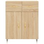 Aparador alto madera contrachapada color roble 69,5x34x180 cm de vidaXL, Aparadores - Ref: Foro24-3200500, Precio: 139,95 €, ...