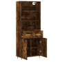 Aparador alto madera contrachapada roble ahumado 69,5x34x180 cm de vidaXL, Aparadores - Ref: Foro24-3200502, Precio: 132,48 €...