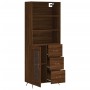 Tall oak brown plywood sideboard 69.5x34x180 cm by vidaXL, Sideboards - Ref: Foro24-3189484, Price: 153,45 €, Discount: %