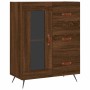 Aparador alto madera contrachapada marrón roble 69,5x34x180 cm de vidaXL, Aparadores - Ref: Foro24-3189484, Precio: 153,45 €,...