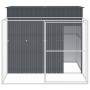 Caseta perros con corral acero galvanizado gris 214x253x181 cm de vidaXL, Casetas para perros - Ref: Foro24-3189119, Precio: ...