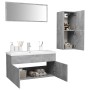 Juego de muebles de baño madera de ingeniería gris hormigón de vidaXL, Muebles de baño - Ref: Foro24-3071022, Precio: 102,85 ...