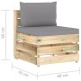 Gartenmöbel 4-teilig mit grün imprägnierten Holzkissen von vidaXL, Gartensets - Ref: Foro24-3074592, Preis: 350,99 €, Rabatt: %