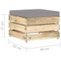 Gartenmöbel 4-teilig mit grün imprägnierten Holzkissen von vidaXL, Gartensets - Ref: Foro24-3074592, Preis: 350,99 €, Rabatt: %