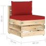 Garden furniture 5 pieces with green impregnated wood cushions by vidaXL, Garden sets - Ref: Foro24-3074633, Price: 515,91 €,...