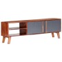 Gray Sheesham solid wood TV cabinet 140x30x35 cm by vidaXL, TV Furniture - Ref: Foro24-286369, Price: 178,41 €, Discount: %