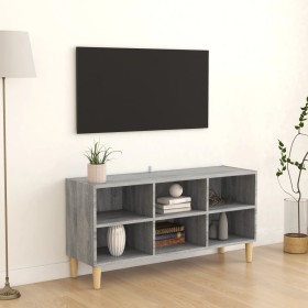 TV cabinet legs solid wood Sonoma gray 103.5x30x50 cm by vidaXL, TV Furniture - Ref: Foro24-813153, Price: 57,99 €, Discount: %