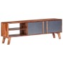 Gray Sheesham solid wood TV cabinet 140x30x35 cm by vidaXL, TV Furniture - Ref: Foro24-286369, Price: 178,41 €, Discount: %