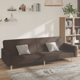 2 seater sofa bed dark brown fabric by vidaXL, Sofas - Ref: Foro24-337291, Price: 175,99 €, Discount: %