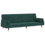 Sofá cama con cojines terciopelo verde oscuro de vidaXL, Sofás - Ref: Foro24-351859, Precio: 277,74 €, Descuento: %