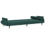 Sofá cama con cojines terciopelo verde oscuro de vidaXL, Sofás - Ref: Foro24-351859, Precio: 277,74 €, Descuento: %