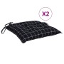 Chair cushions 2 pcs black plaid Oxford fabric 50x50x7 cm by vidaXL, Cushions for chairs and sofas - Ref: Foro24-361546, Pric...