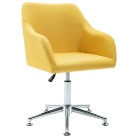 Silla de comedor giratoria tela amarillo de vidaXL, Sillas de comedor - Ref: Foro24-283476, Precio: 95,99 €, Descuento: %