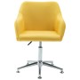 Silla de comedor giratoria tela amarillo de vidaXL, Sillas de comedor - Ref: Foro24-283476, Precio: 95,29 €, Descuento: %