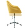 Silla de comedor giratoria tela amarillo de vidaXL, Sillas de comedor - Ref: Foro24-283476, Precio: 95,29 €, Descuento: %