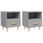 Nightstands 2 units Sonoma gray color 40x35x47 cm by vidaXL, Nightstands - Ref: Foro24-817300, Price: 68,99 €, Discount: %