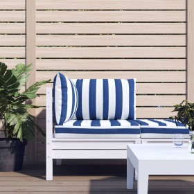 Pallet cushions 3 pieces blue and white striped Oxford fabric by vidaXL, Cushions for chairs and sofas - Ref: Foro24-361785, ...