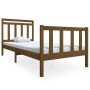 Estructura de cama de madera maciza marrón miel 90x200 cm de vidaXL, Camas y somieres - Ref: Foro24-3100707, Precio: 133,16 €...