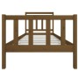 Estructura de cama de madera maciza marrón miel 90x200 cm de vidaXL, Camas y somieres - Ref: Foro24-3100707, Precio: 133,16 €...