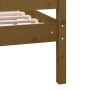 Estructura de cama de madera maciza marrón miel 90x200 cm de vidaXL, Camas y somieres - Ref: Foro24-3100707, Precio: 133,16 €...