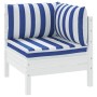 Pallet cushions 3 pieces blue and white striped Oxford fabric by vidaXL, Cushions for chairs and sofas - Ref: Foro24-361785, ...