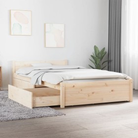 Bed frame with drawers 100x200 cm by vidaXL, Beds and slatted bases - Ref: Foro24-3103488, Price: 162,99 €, Discount: %