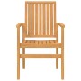 Stackable garden chairs 4 units teak wood 56.5x57.5x91 cm by vidaXL, Garden chairs - Ref: Foro24-3157901, Price: 552,84 €, Di...