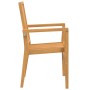 Stackable garden chairs 4 units teak wood 56.5x57.5x91 cm by vidaXL, Garden chairs - Ref: Foro24-3157901, Price: 552,84 €, Di...