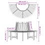 Halbrunde Baumbänke 2 Stück aus massivem Teakholz Ø160 cm von vidaXL, Gartenbänke - Ref: Foro24-3157908, Preis: 953,99 €, Rab...